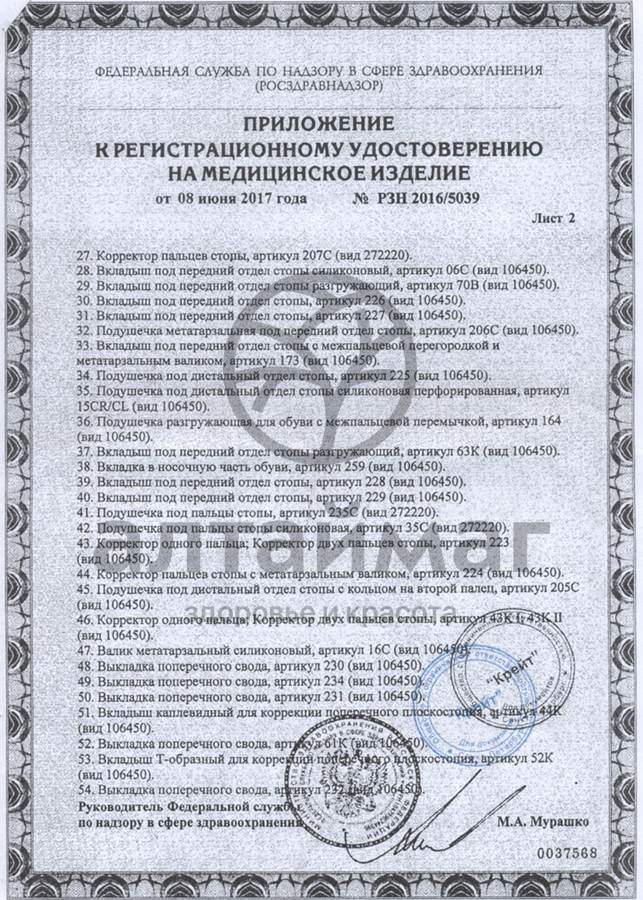 Сертификат на товар Кольцо защитное для пальца силиконовое арт. 34C размер 2 Кольцо защитное для пальца силиконовое арт. 34C размер 2 сертификат