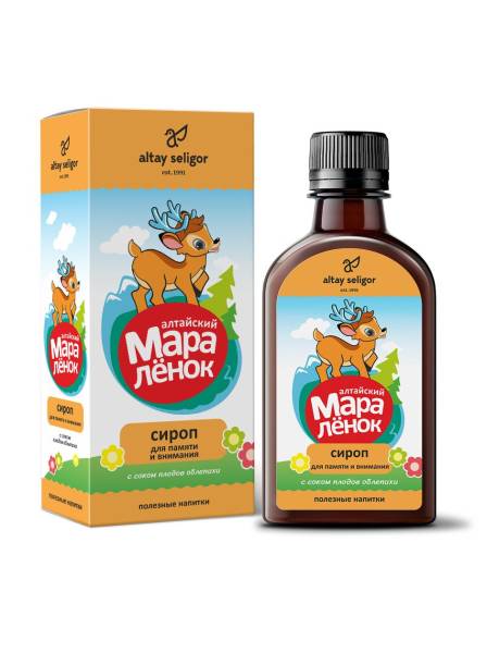 Изображение товара Сироп Для памяти и внимания Алтайский мараленок Алтай-Селигор 200мл Сироп Для памяти и внимания Алтайский мараленок Алтай-Селигор 200мл фотография