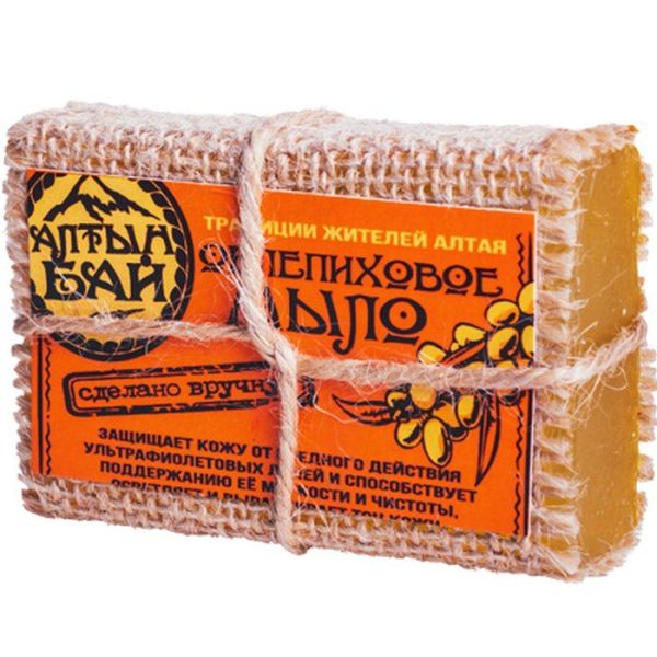 Изображение товара Мыло Алтынбай натуральное облепиховое 80г Мыло Алтынбай натуральное облепиховое 80г фотография